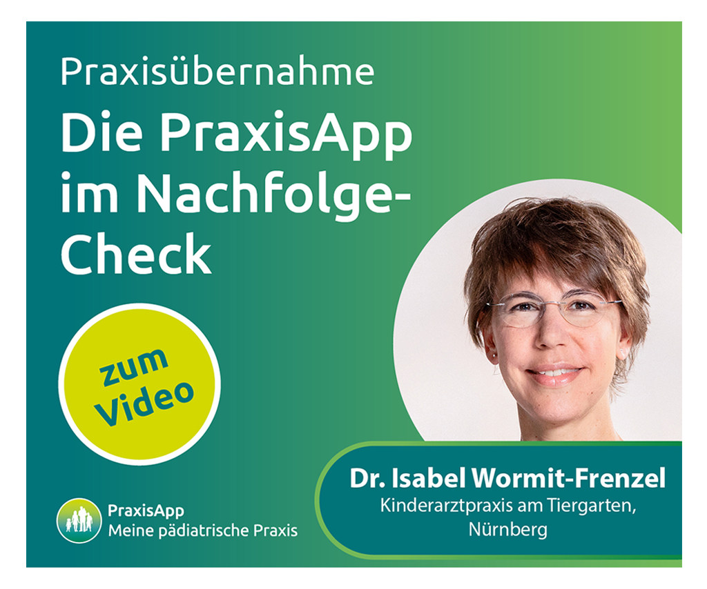 Die PraxisApp im Nachfolge-Check u.a. mit Dr. Isabel Wormit-Frenzel.